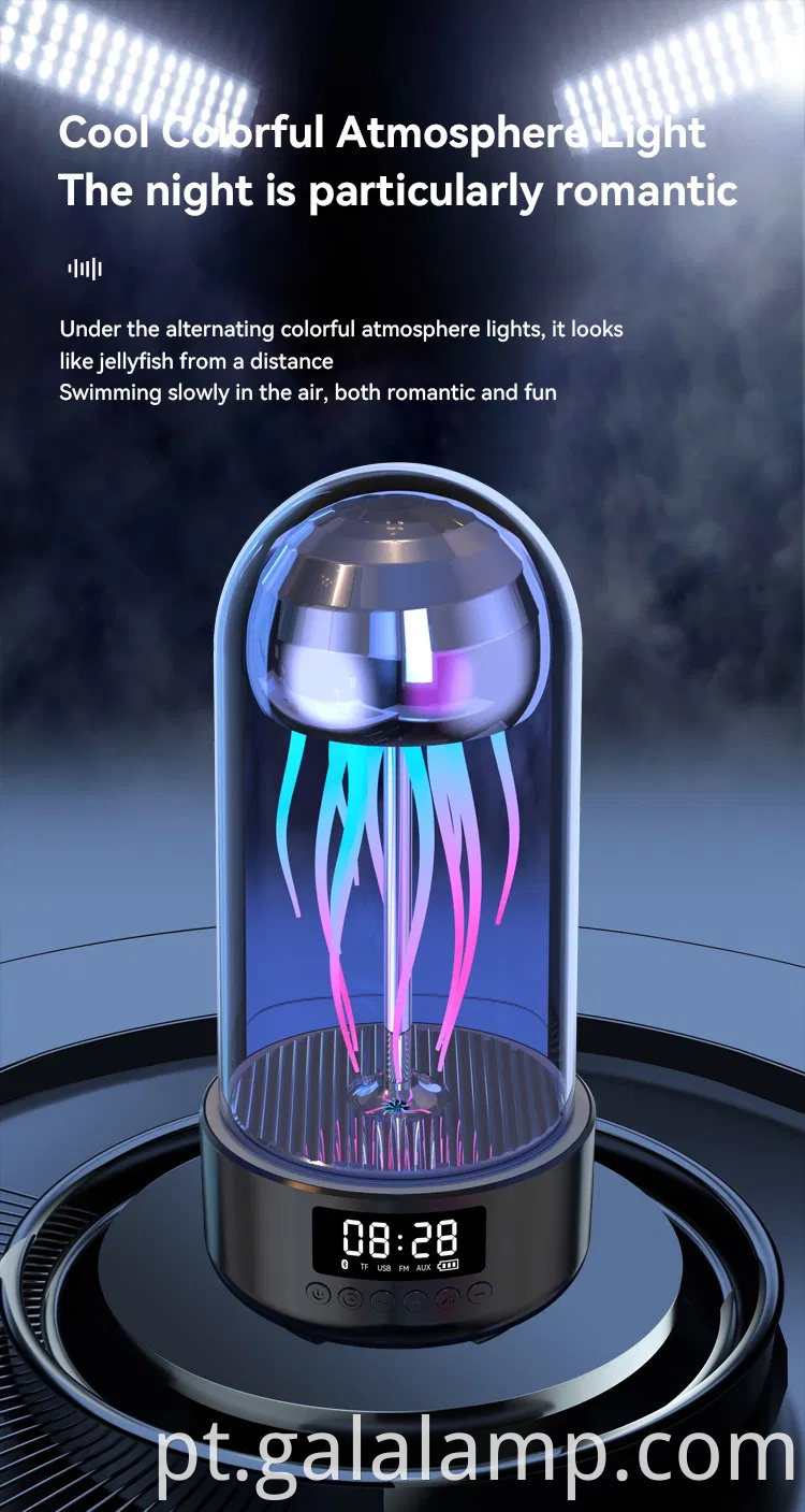 Alto -falante Bluetooth Intelligent Wireless, luz respiratória colorida, portátil inteligente